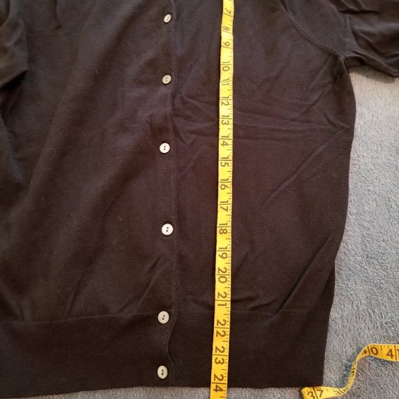 Lands End Black Cardigan Size M/P - Picture 4 of 5